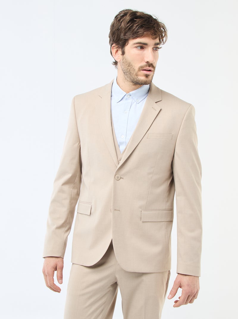 Chaqueta de traje Beige - Kiabi