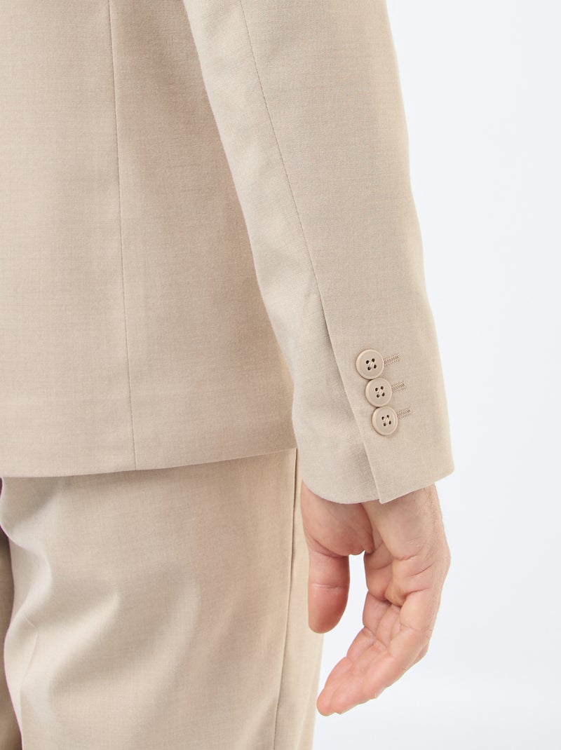 Chaqueta de traje Beige - Kiabi