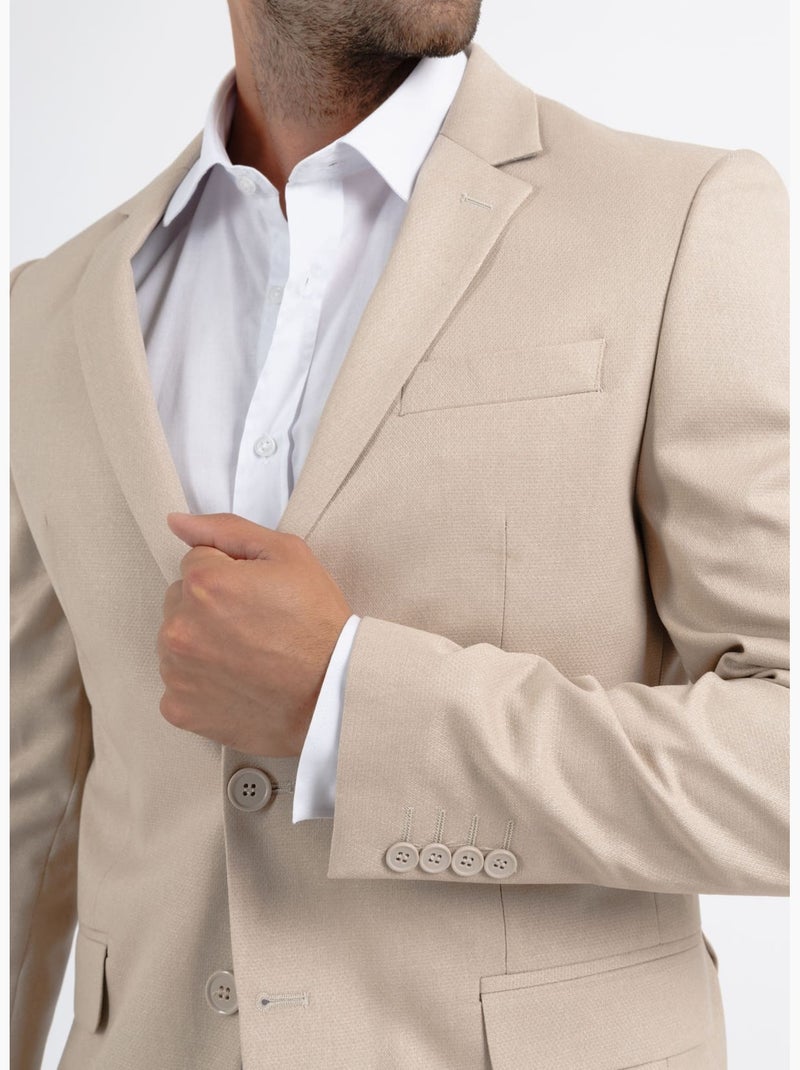 Chaqueta de traje Beige - Kiabi