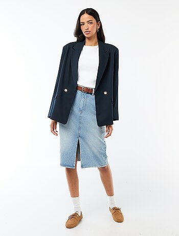 Chaqueta de traje con abertura de doble botonadura