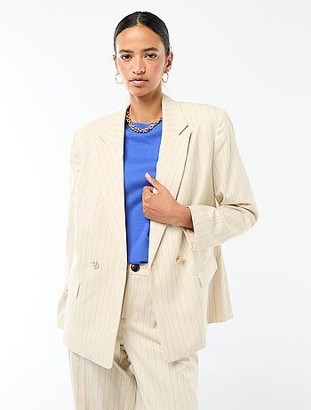 Chaqueta de traje con abertura de doble botonadura