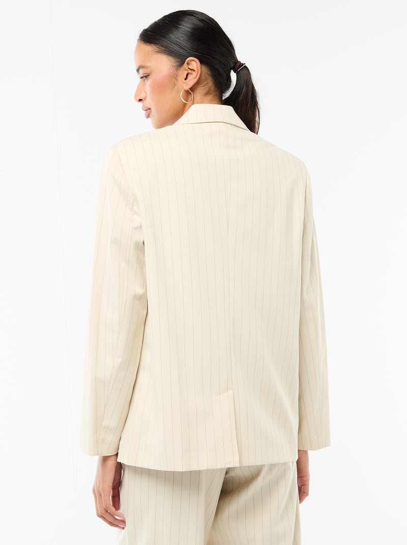 Chaqueta de traje con abertura de doble botonadura Beige - Kiabi