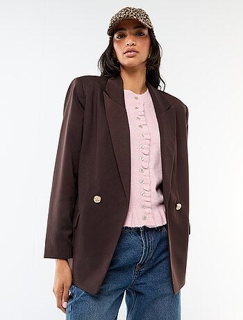 Chaqueta de traje con abertura de doble botonadura