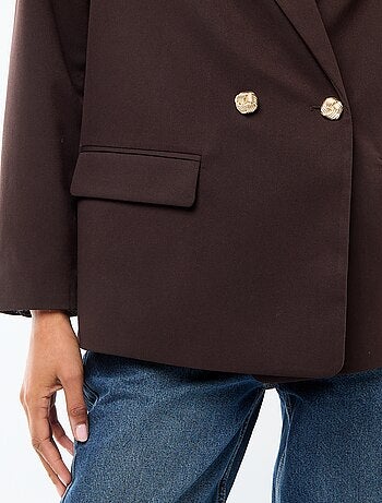 Chaqueta de traje con abertura de doble botonadura