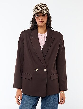 Chaqueta de traje con abertura de doble botonadura