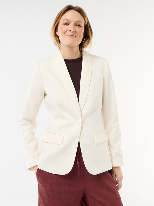 Chaqueta de traje con cuello chal - Kiabi