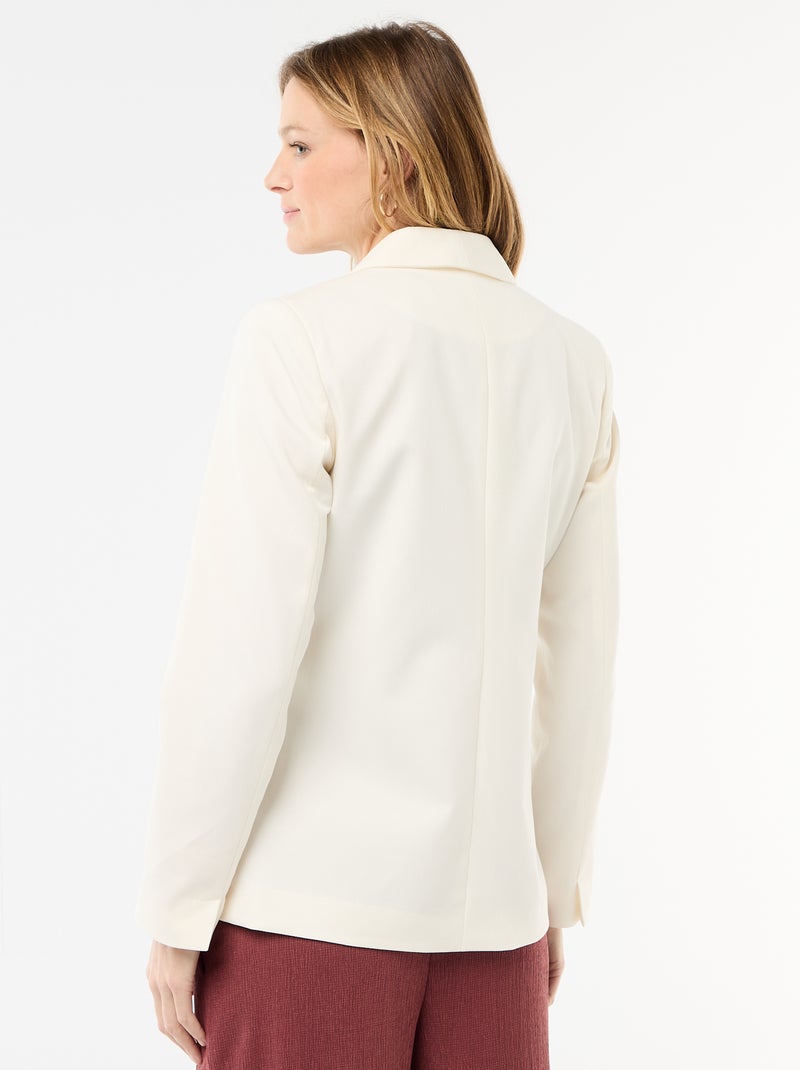 Chaqueta de traje con cuello chal Blanco - Kiabi