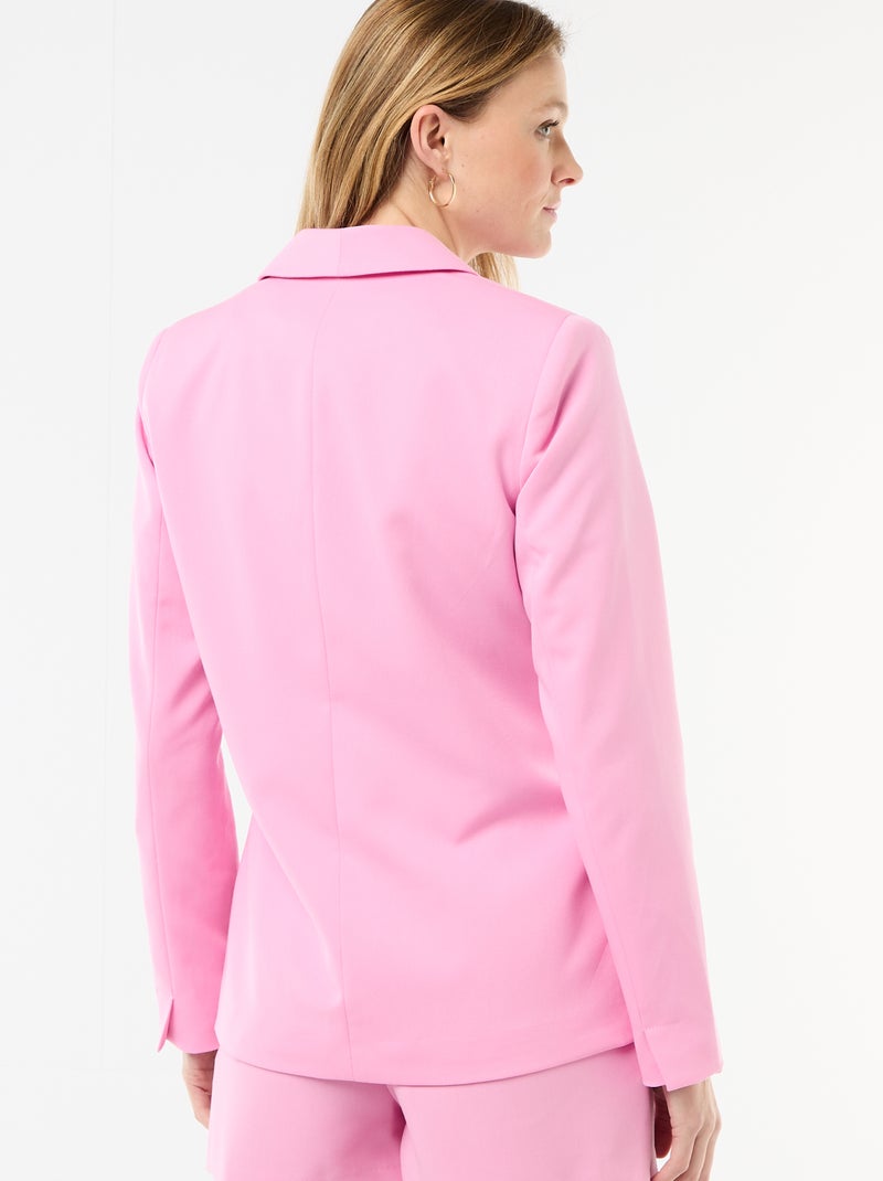 Chaqueta de traje con cuello chal Rosa - Kiabi