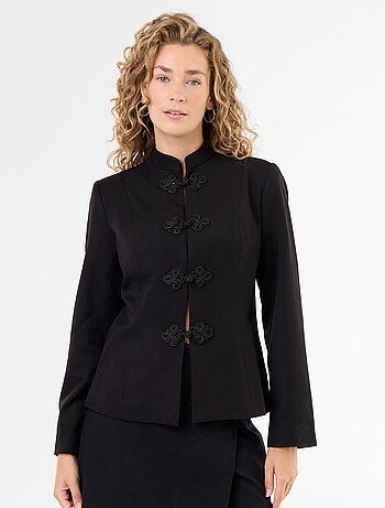 Chaqueta de traje con detalle el en cierre