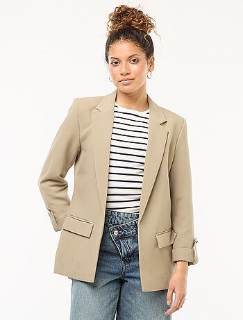 Chaqueta de traje con mangas 3/4 con vuelo