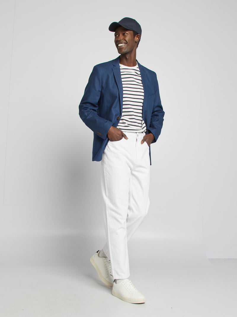 Chaqueta de traje corte ajustado / slim fit azul - Kiabi