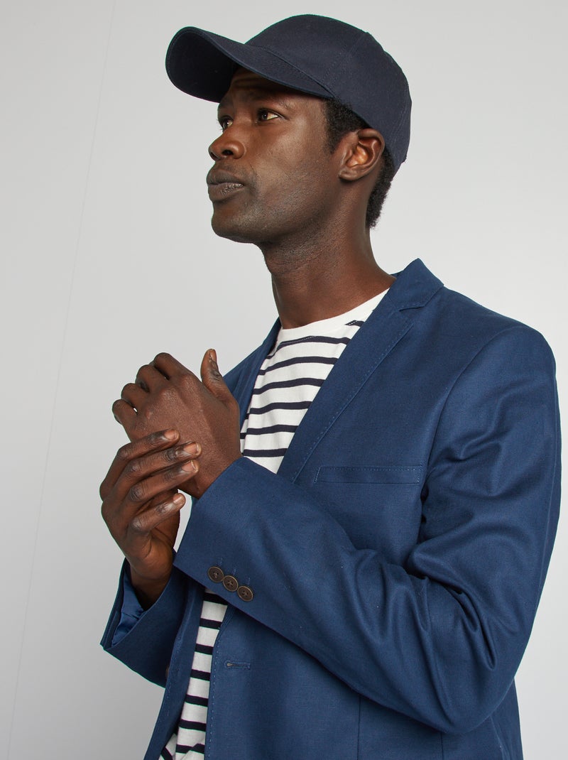 Chaqueta de traje corte ajustado / slim fit azul - Kiabi