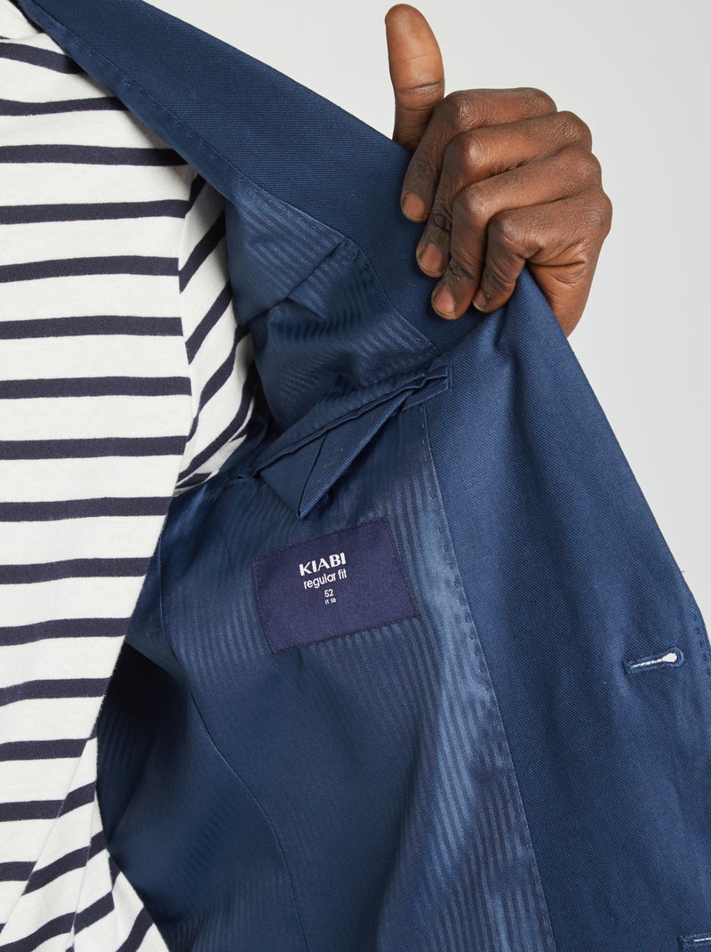 Chaqueta de traje corte ajustado / slim fit azul - Kiabi