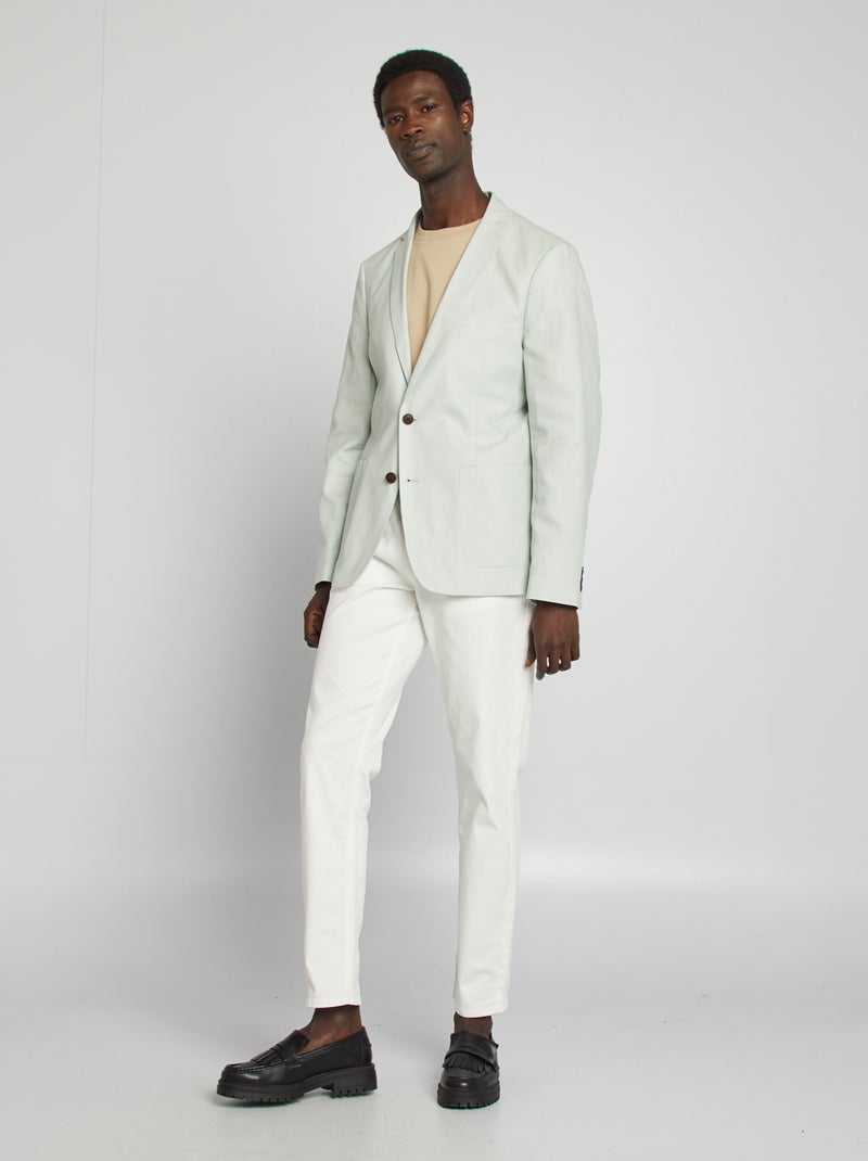 Chaqueta de traje corte ajustado / slim fit GRIS - Kiabi