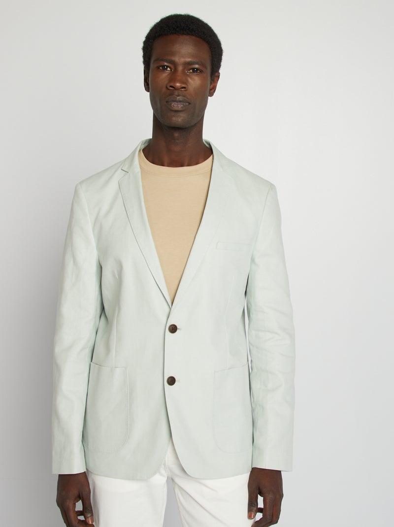 Chaqueta de traje corte ajustado / slim fit GRIS - Kiabi