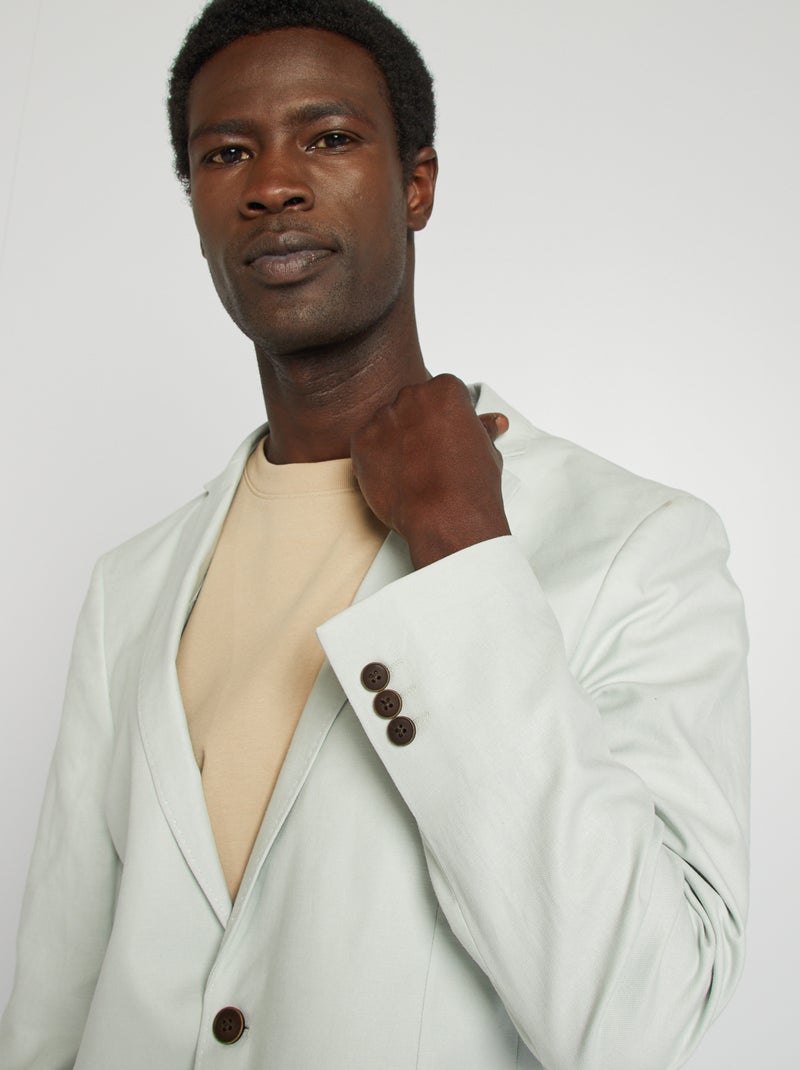 Chaqueta de traje corte ajustado / slim fit GRIS - Kiabi