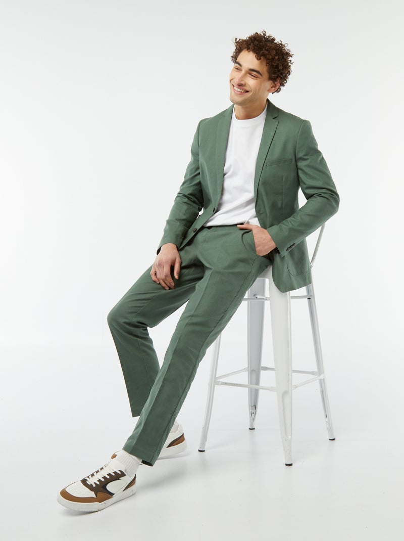 Chaqueta de traje corte ajustado / slim fit VERDE - Kiabi