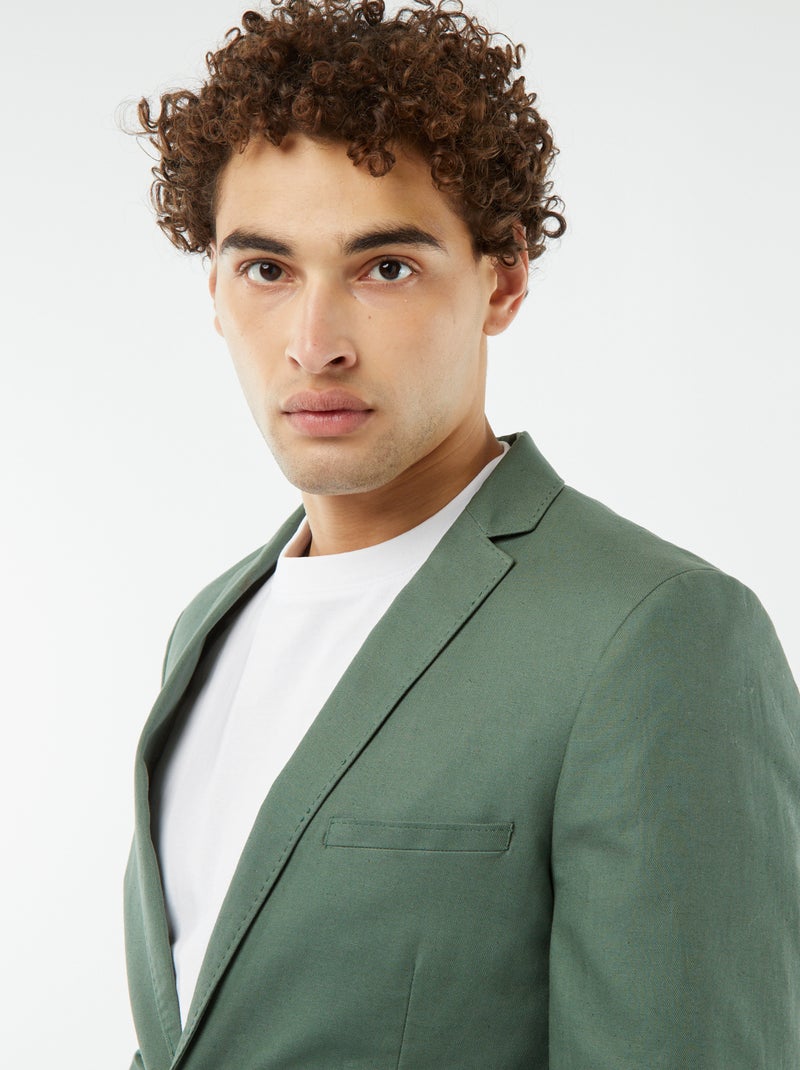 Chaqueta de traje corte ajustado / slim fit VERDE - Kiabi