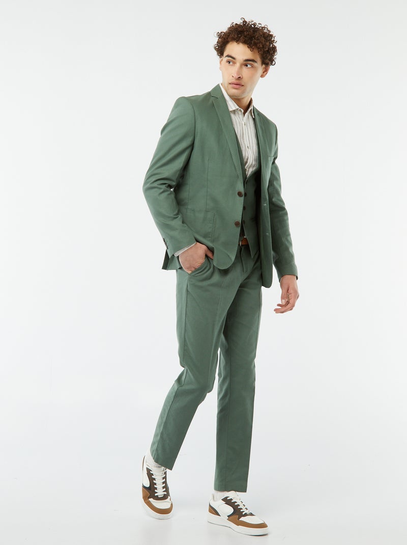 Chaqueta de traje corte ajustado / slim fit VERDE - Kiabi