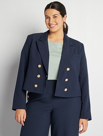 Chaqueta de traje cropped