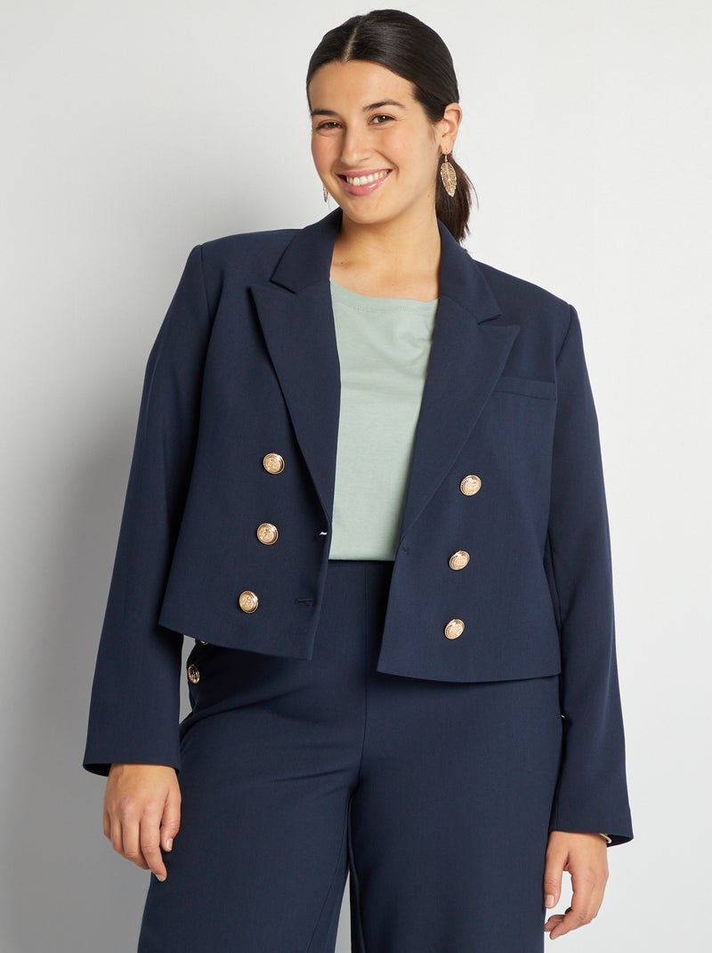 Chaqueta de traje cropped AZUL - Kiabi