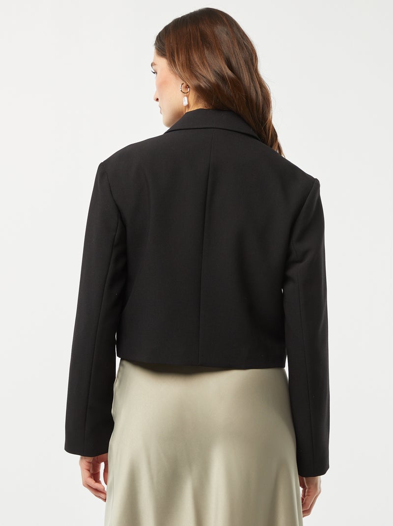 Chaqueta de traje cropped negro - Kiabi