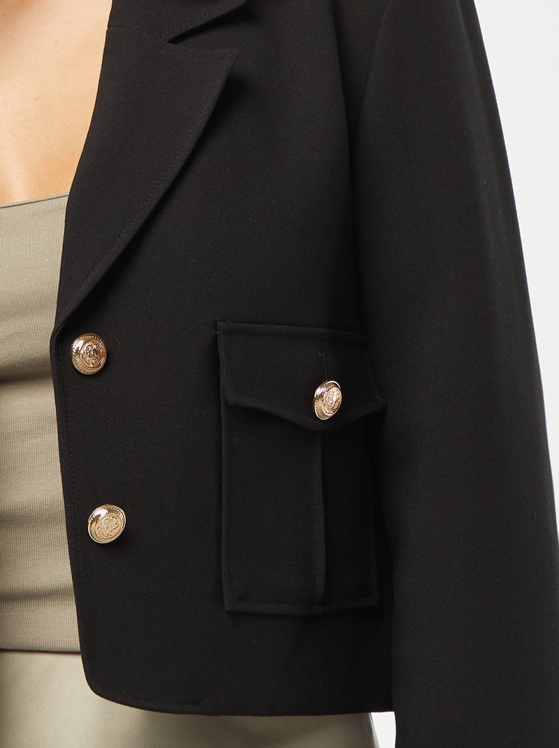 Chaqueta de traje cropped negro - Kiabi
