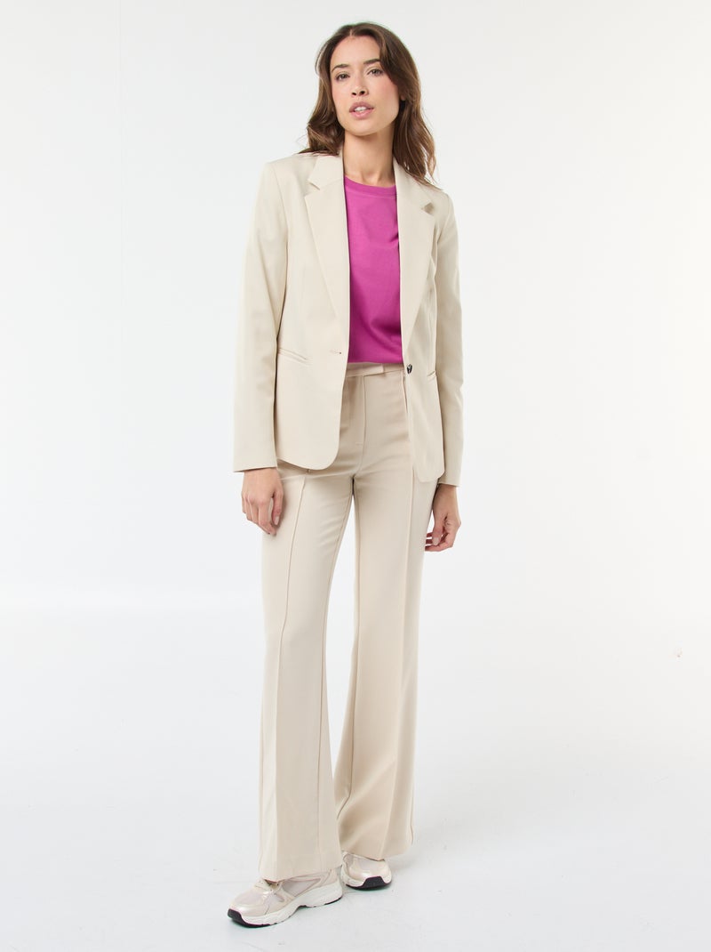 Chaqueta de traje de manga larga Beige - Kiabi