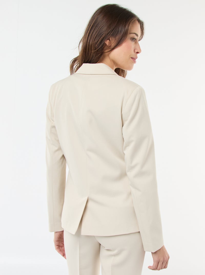 Chaqueta de traje de manga larga Beige - Kiabi