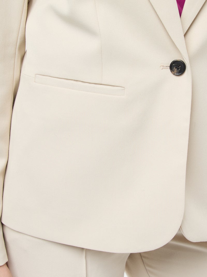 Chaqueta de traje de manga larga Beige - Kiabi