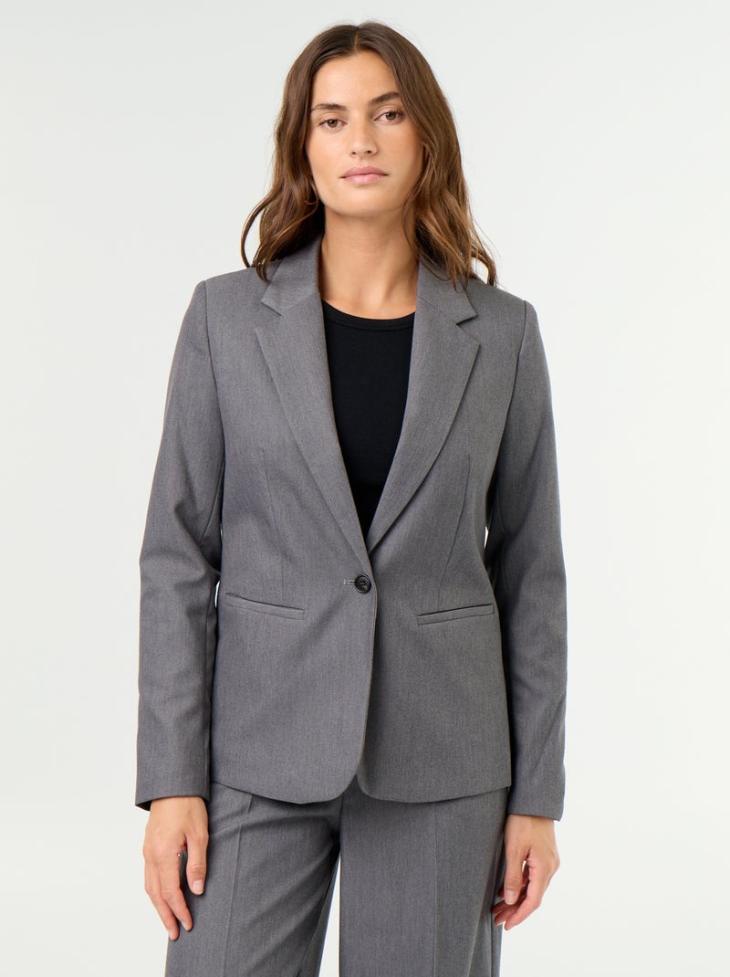 Chaqueta de traje de manga larga Gris - Kiabi