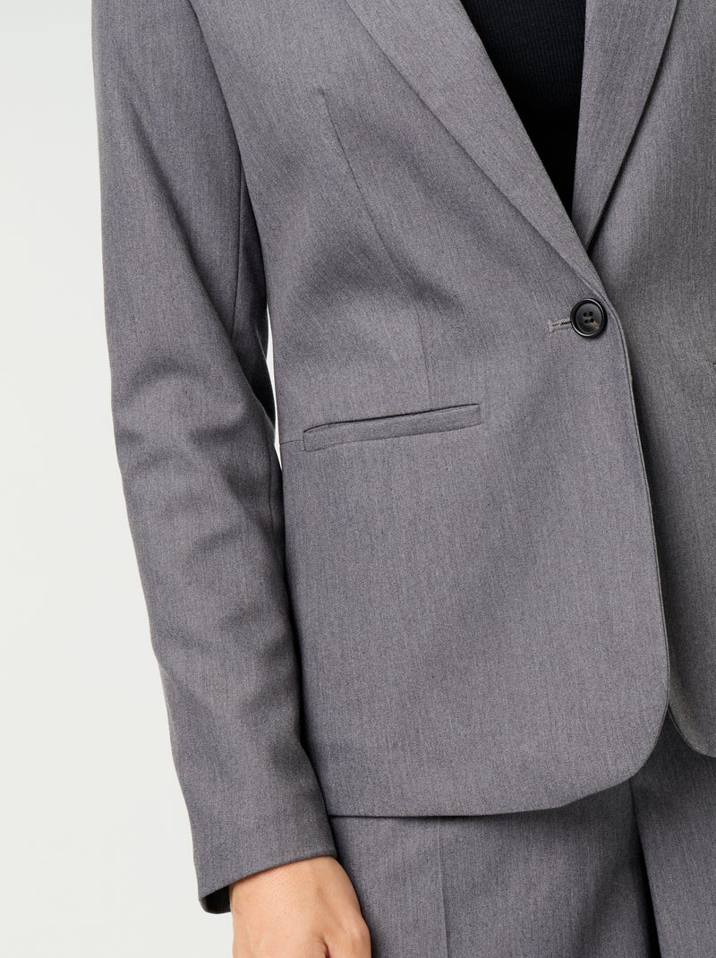 Chaqueta de traje de manga larga Gris - Kiabi