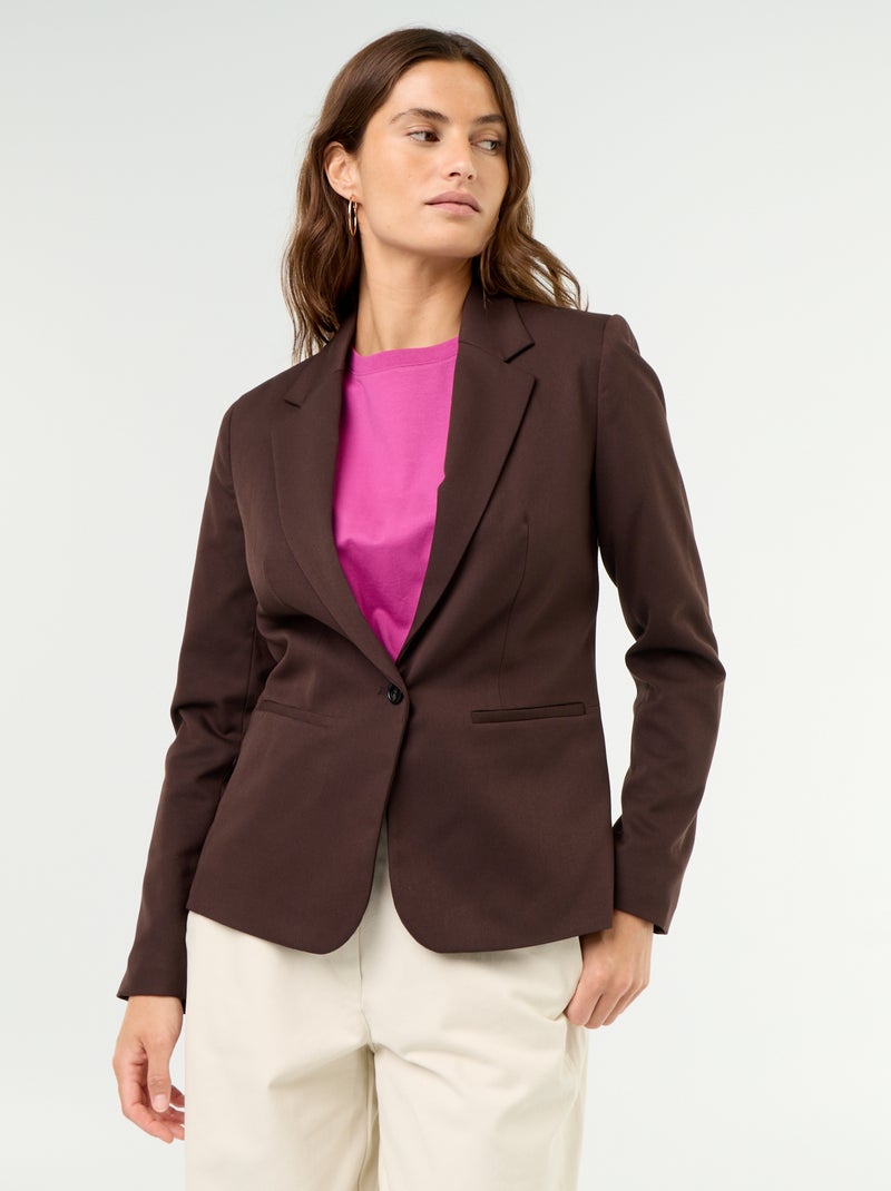 Chaqueta de traje de manga larga Marron - Kiabi