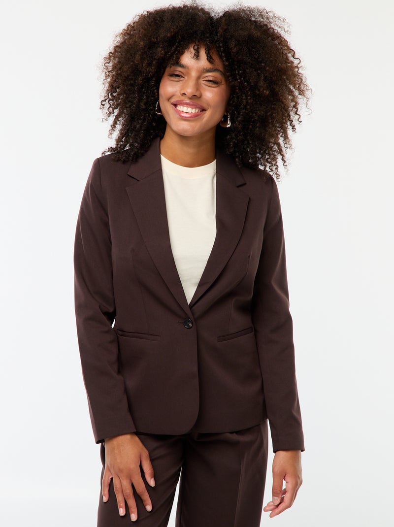 Chaqueta de traje de manga larga Marron - Kiabi