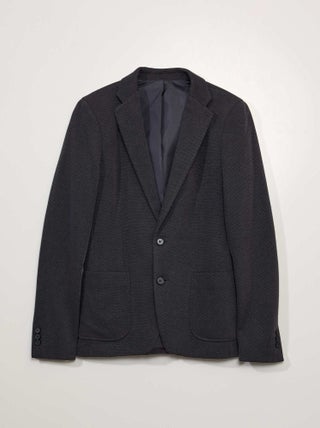 Chaqueta de traje de punto de piqué