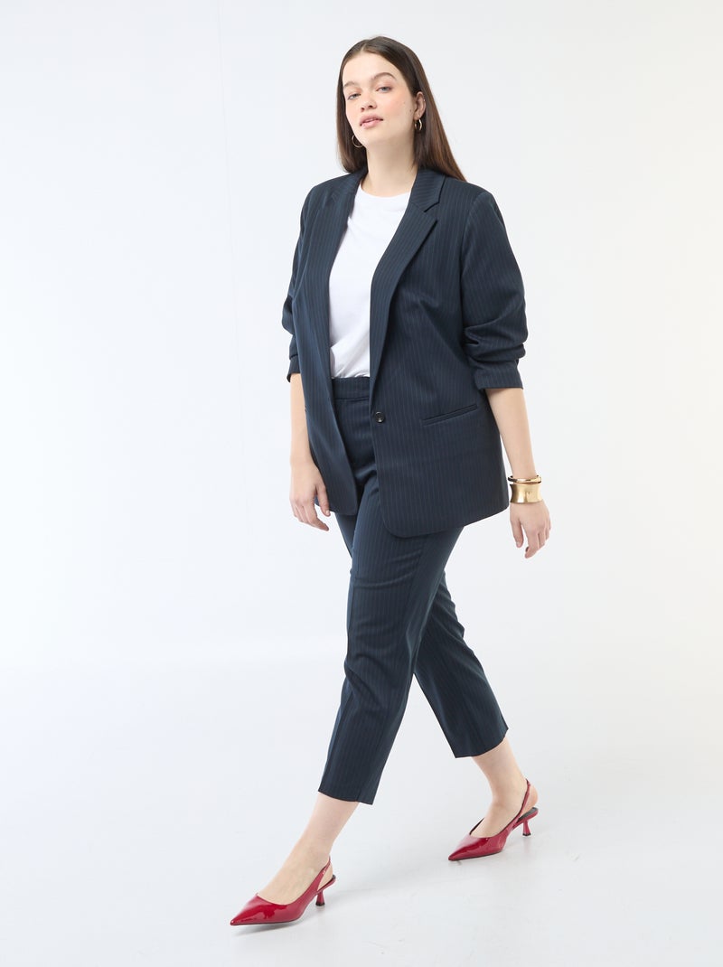 Chaqueta de traje larga Azul - Kiabi