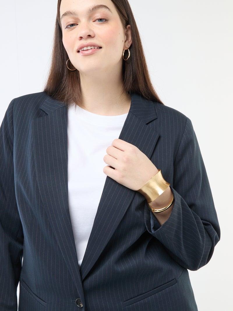 Chaqueta de traje larga Azul - Kiabi
