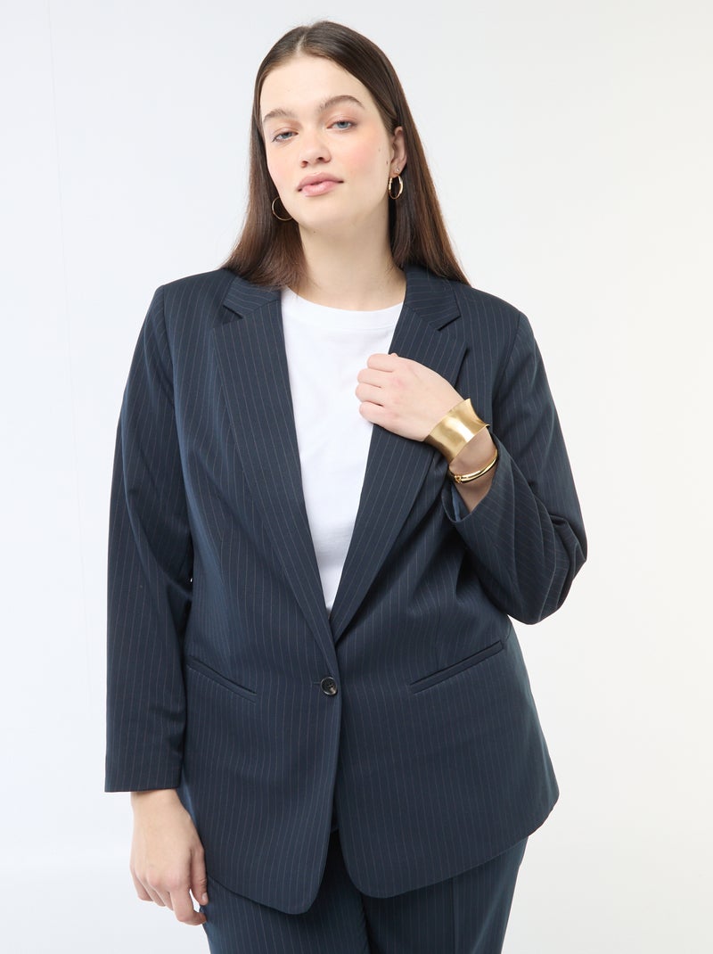 Chaqueta de traje larga Azul - Kiabi