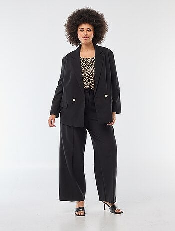 Chaqueta de traje larga con doble botonadura