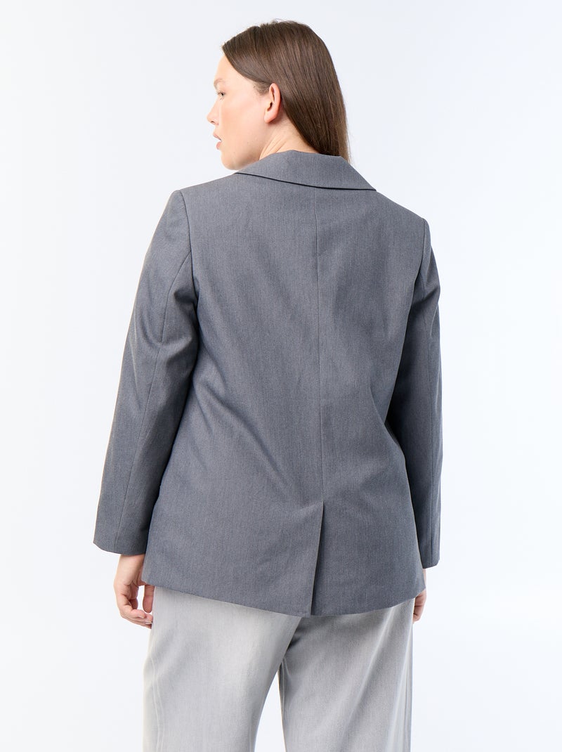 Chaqueta de traje larga Gris - Kiabi