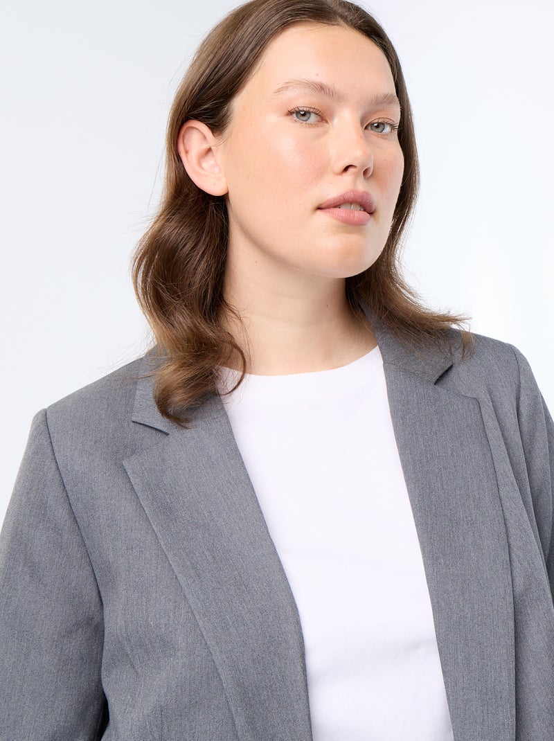 Chaqueta de traje larga Gris - Kiabi