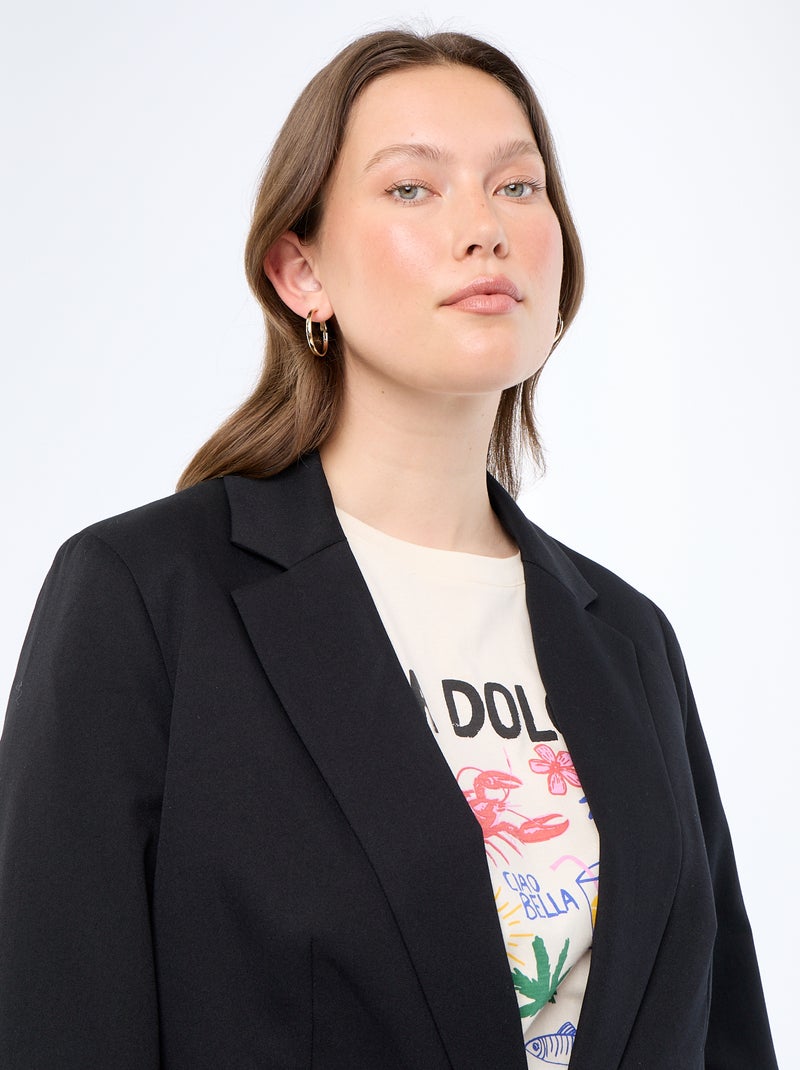 Chaqueta de traje larga Negro - Kiabi