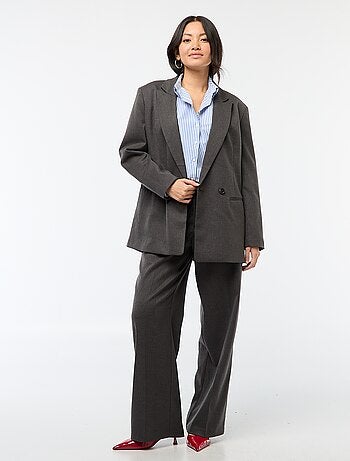 Chaqueta de traje oversize de franela