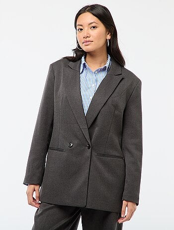 Chaqueta de traje oversize de franela