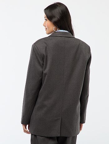 Chaqueta de traje oversize de franela