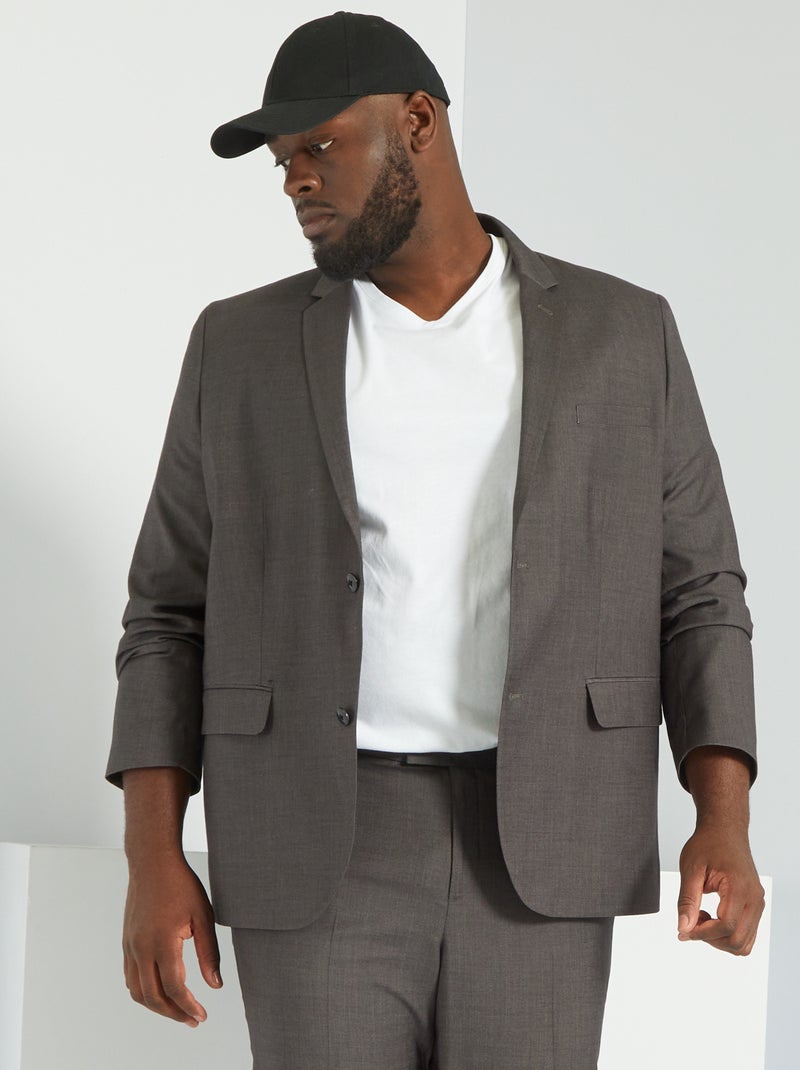 Chaqueta de traje regular gris - Kiabi