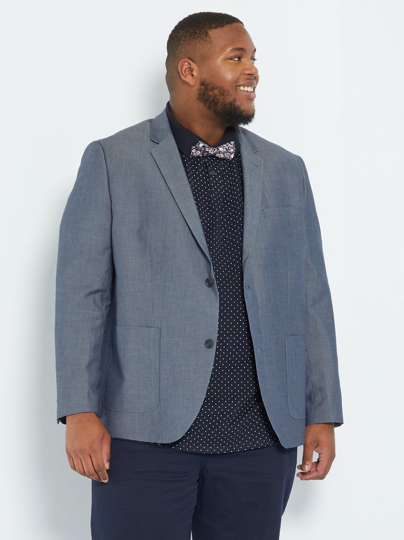 Chaqueta de traje regular negro iris - Kiabi