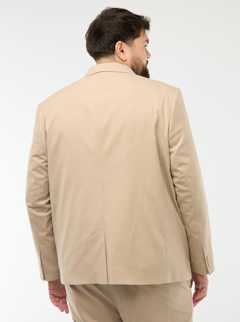 Chaqueta de traje slim Beige - Kiabi
