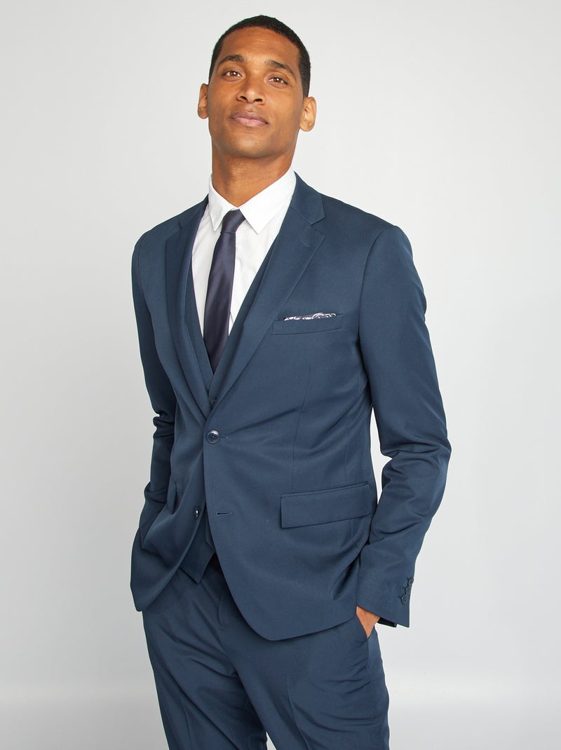 Chaqueta de traje slim fit azul - Kiabi