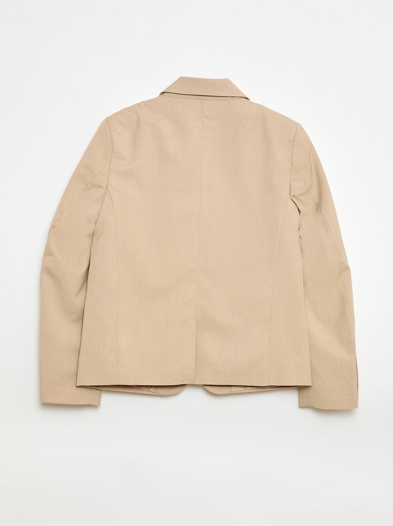 Chaqueta de traje slim fit lisa Beige - Kiabi
